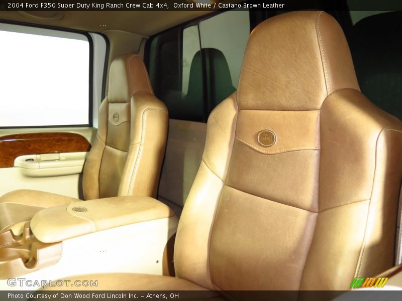 Oxford White / Castano Brown Leather 2004 Ford F350 Super Duty King Ranch Crew Cab 4x4