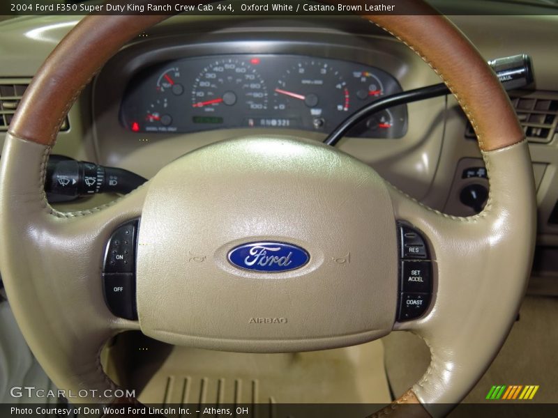 Oxford White / Castano Brown Leather 2004 Ford F350 Super Duty King Ranch Crew Cab 4x4