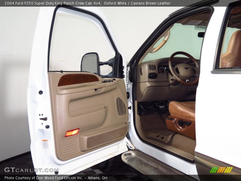 Oxford White / Castano Brown Leather 2004 Ford F350 Super Duty King Ranch Crew Cab 4x4