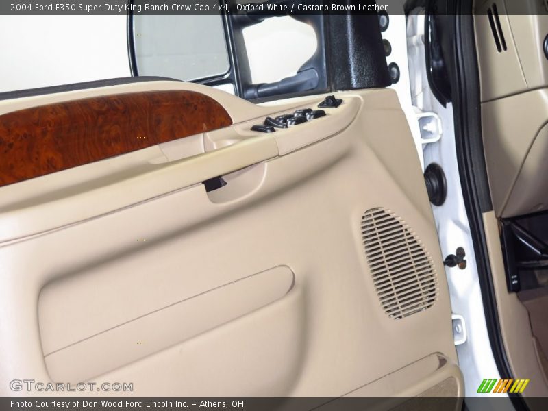 Oxford White / Castano Brown Leather 2004 Ford F350 Super Duty King Ranch Crew Cab 4x4