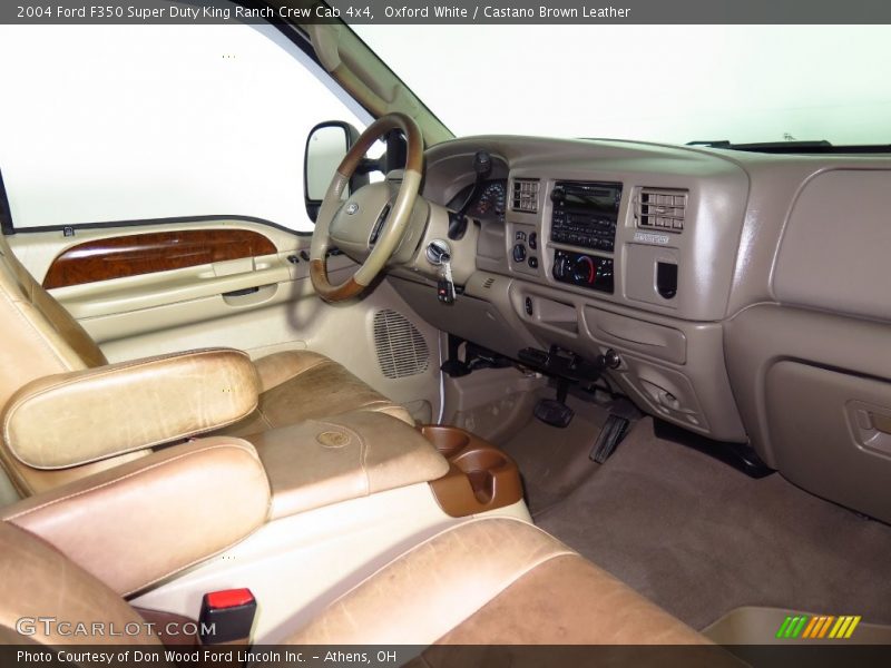 Oxford White / Castano Brown Leather 2004 Ford F350 Super Duty King Ranch Crew Cab 4x4