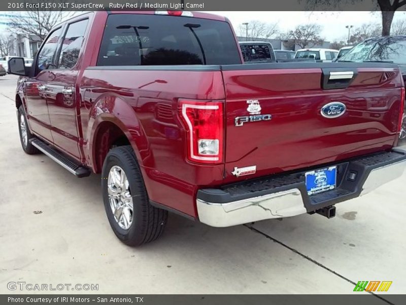 Ruby Red / Medium Light Camel 2016 Ford F150 XLT SuperCrew