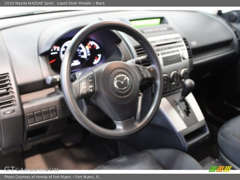 Liquid Silver Metallic / Black 2010 Mazda MAZDA5 Sport