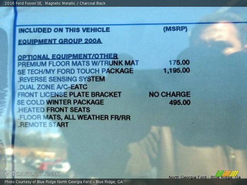 Magnetic Metallic / Charcoal Black 2016 Ford Fusion SE