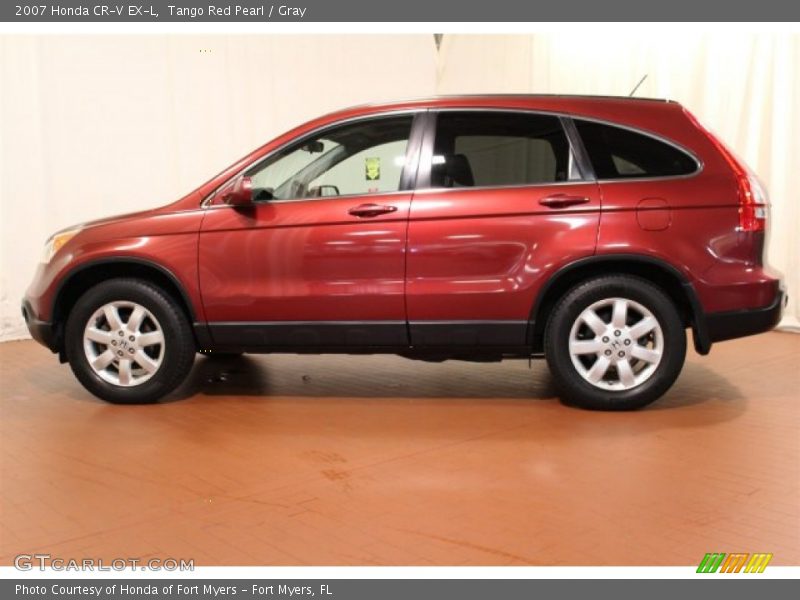 Tango Red Pearl / Gray 2007 Honda CR-V EX-L