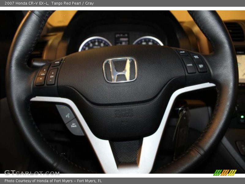 Tango Red Pearl / Gray 2007 Honda CR-V EX-L