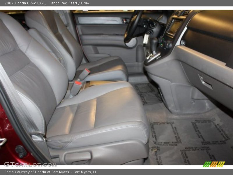 Tango Red Pearl / Gray 2007 Honda CR-V EX-L