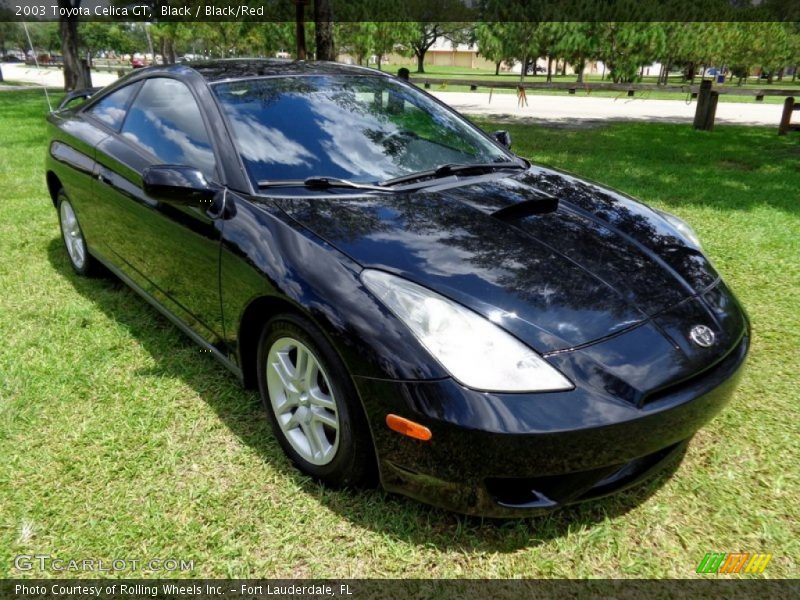 Black / Black/Red 2003 Toyota Celica GT