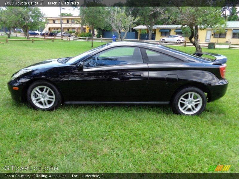 Black / Black/Red 2003 Toyota Celica GT