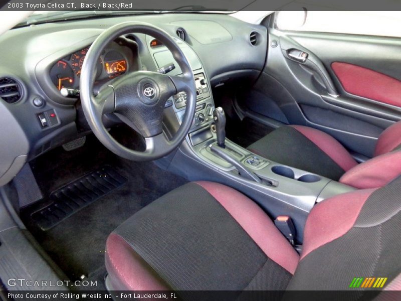 Black / Black/Red 2003 Toyota Celica GT
