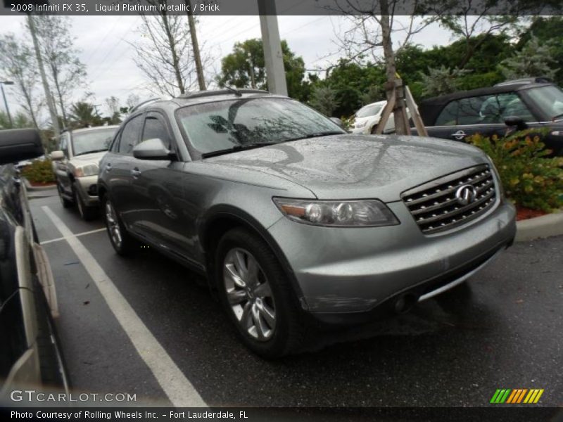 Liquid Platinum Metallic / Brick 2008 Infiniti FX 35