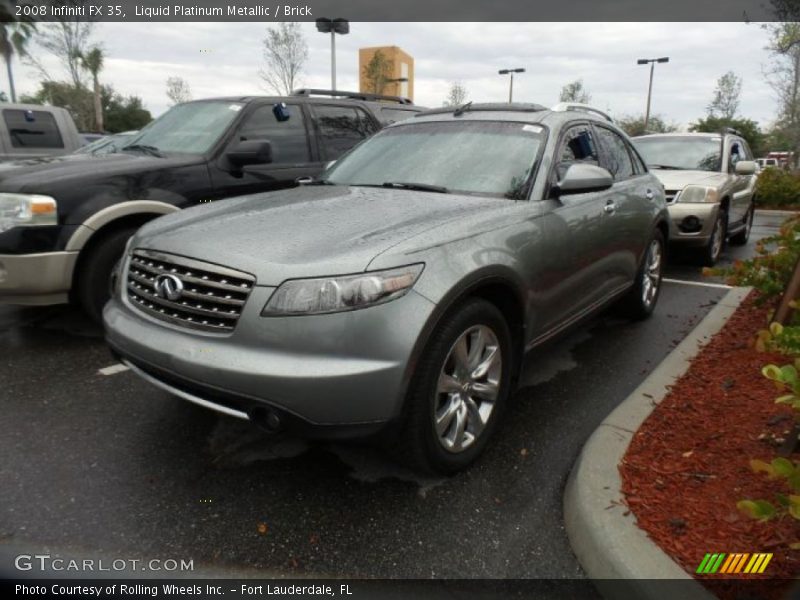 Liquid Platinum Metallic / Brick 2008 Infiniti FX 35