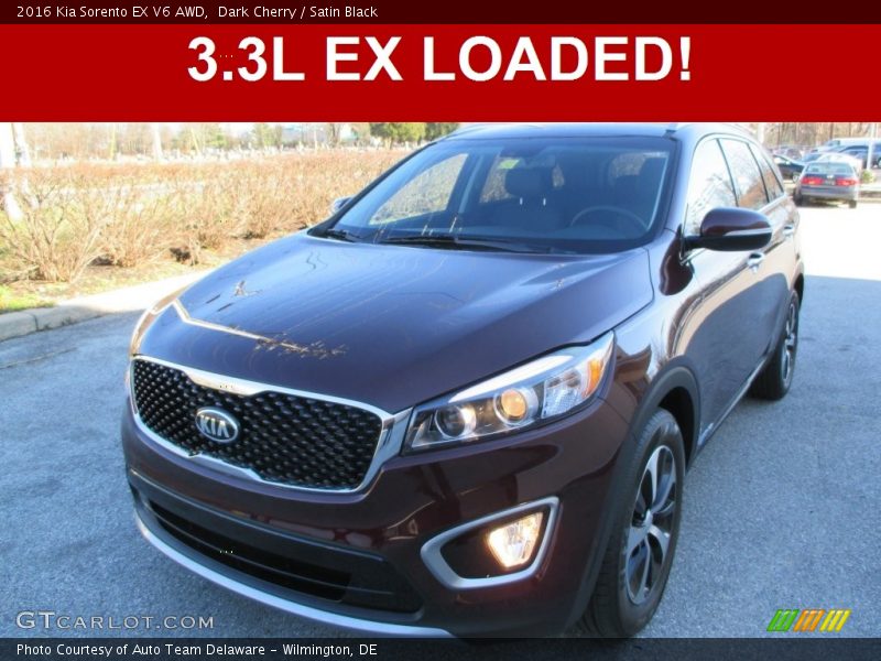 Dark Cherry / Satin Black 2016 Kia Sorento EX V6 AWD