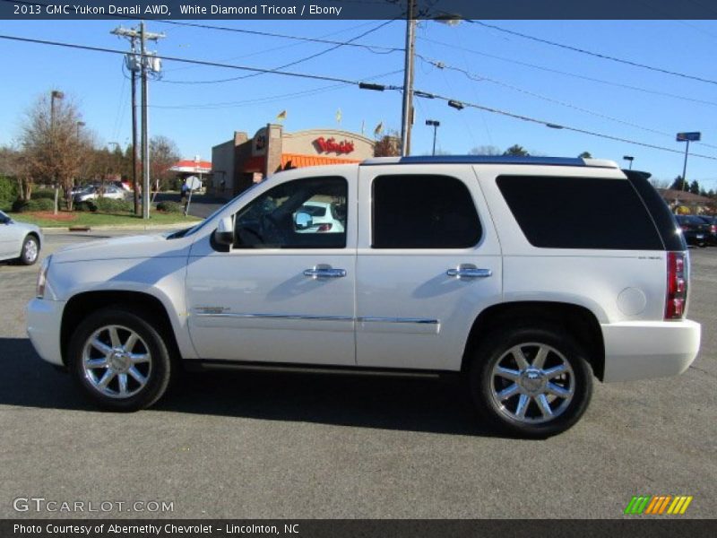 White Diamond Tricoat / Ebony 2013 GMC Yukon Denali AWD