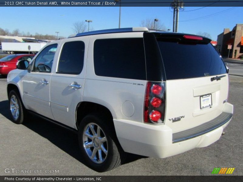 White Diamond Tricoat / Ebony 2013 GMC Yukon Denali AWD