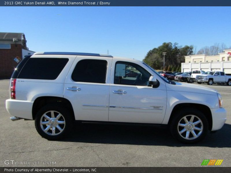 White Diamond Tricoat / Ebony 2013 GMC Yukon Denali AWD