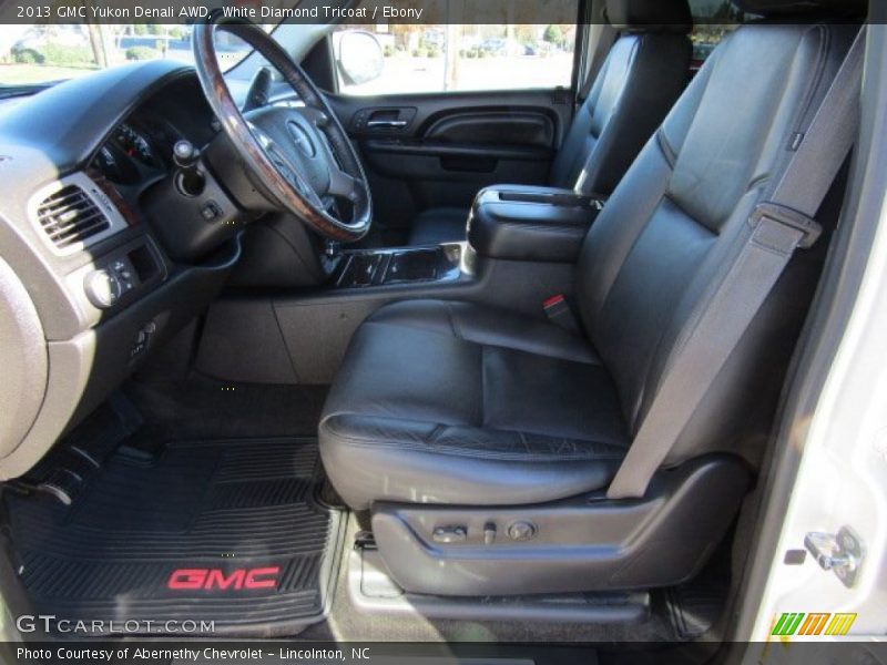 White Diamond Tricoat / Ebony 2013 GMC Yukon Denali AWD
