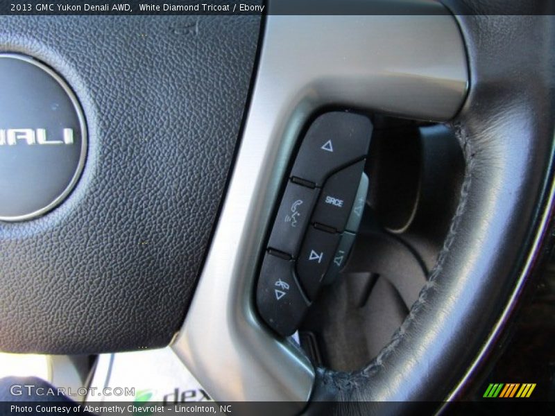 White Diamond Tricoat / Ebony 2013 GMC Yukon Denali AWD