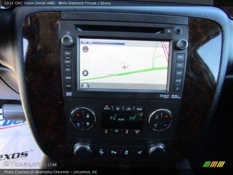 White Diamond Tricoat / Ebony 2013 GMC Yukon Denali AWD