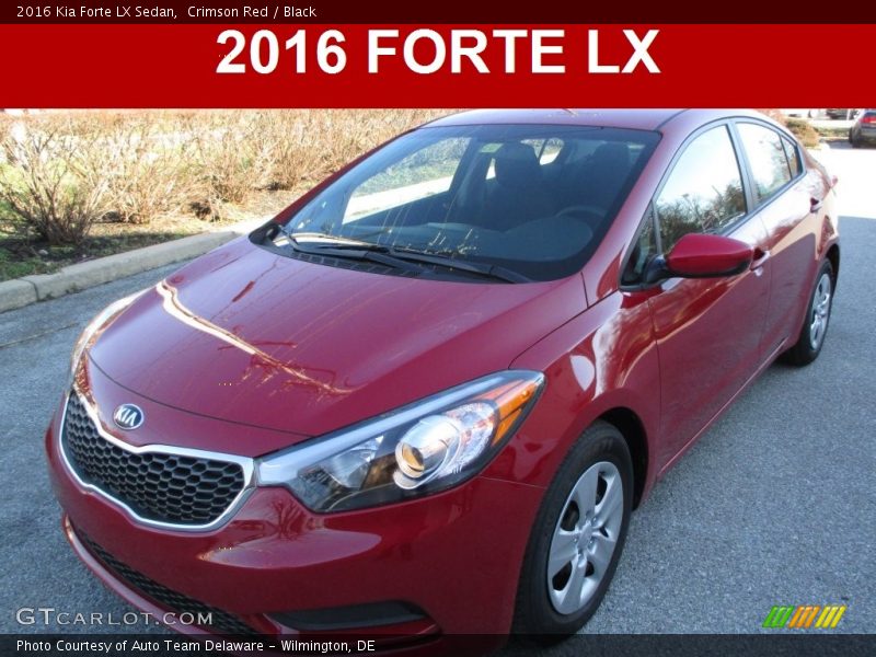 Crimson Red / Black 2016 Kia Forte LX Sedan