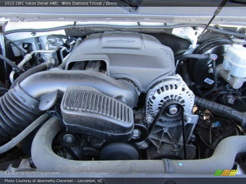 White Diamond Tricoat / Ebony 2013 GMC Yukon Denali AWD