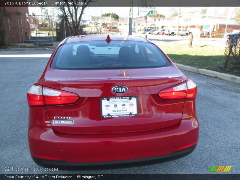 Crimson Red / Black 2016 Kia Forte LX Sedan