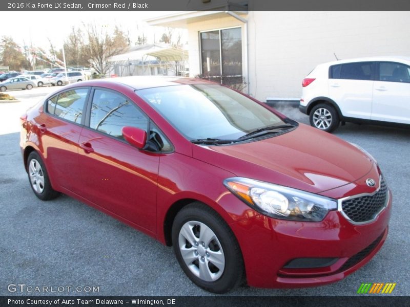 Crimson Red / Black 2016 Kia Forte LX Sedan