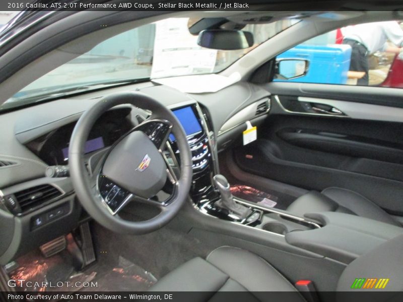 Stellar Black Metallic / Jet Black 2016 Cadillac ATS 2.0T Performance AWD Coupe