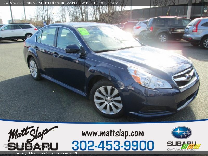 Azurite Blue Metallic / Warm Ivory 2010 Subaru Legacy 2.5i Limited Sedan