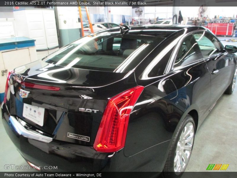 Stellar Black Metallic / Jet Black 2016 Cadillac ATS 2.0T Performance AWD Coupe