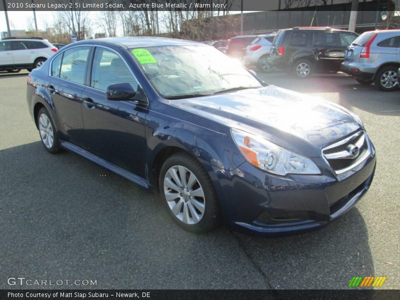 Azurite Blue Metallic / Warm Ivory 2010 Subaru Legacy 2.5i Limited Sedan