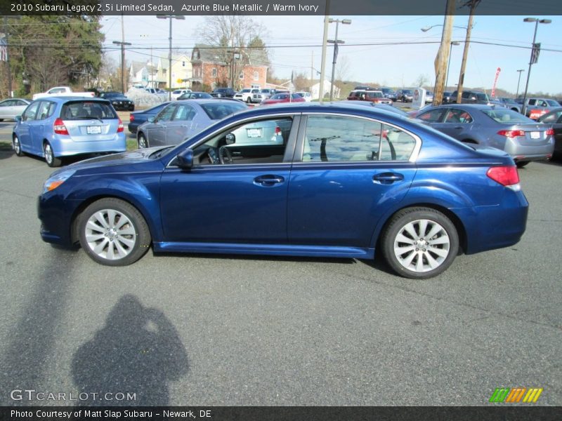 Azurite Blue Metallic / Warm Ivory 2010 Subaru Legacy 2.5i Limited Sedan