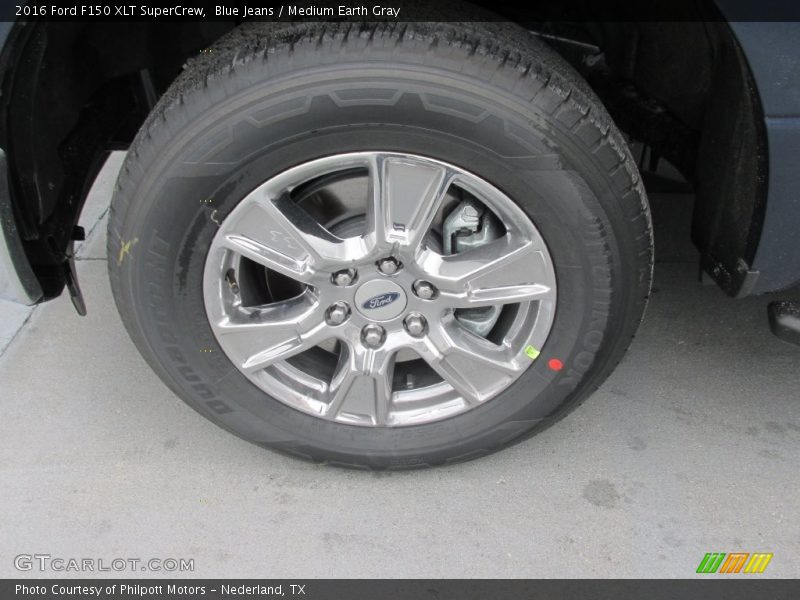 Blue Jeans / Medium Earth Gray 2016 Ford F150 XLT SuperCrew