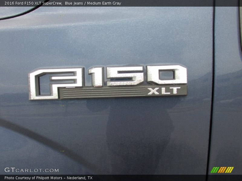 Blue Jeans / Medium Earth Gray 2016 Ford F150 XLT SuperCrew