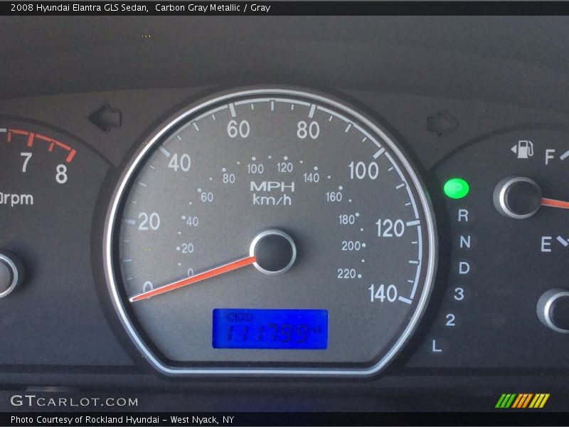 Carbon Gray Metallic / Gray 2008 Hyundai Elantra GLS Sedan