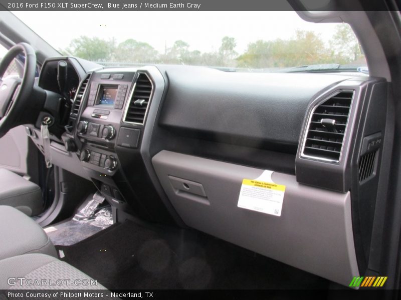 Blue Jeans / Medium Earth Gray 2016 Ford F150 XLT SuperCrew