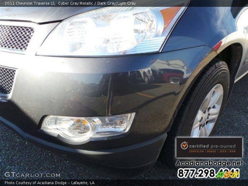 Cyber Gray Metallic / Dark Gray/Light Gray 2011 Chevrolet Traverse LS