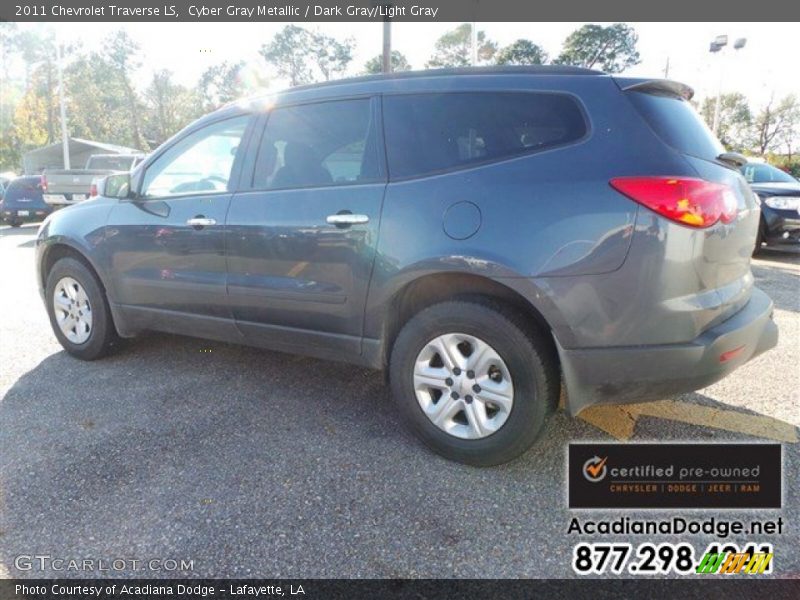 Cyber Gray Metallic / Dark Gray/Light Gray 2011 Chevrolet Traverse LS