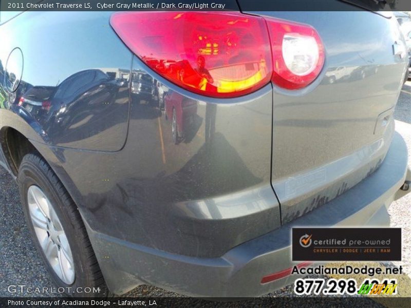 Cyber Gray Metallic / Dark Gray/Light Gray 2011 Chevrolet Traverse LS