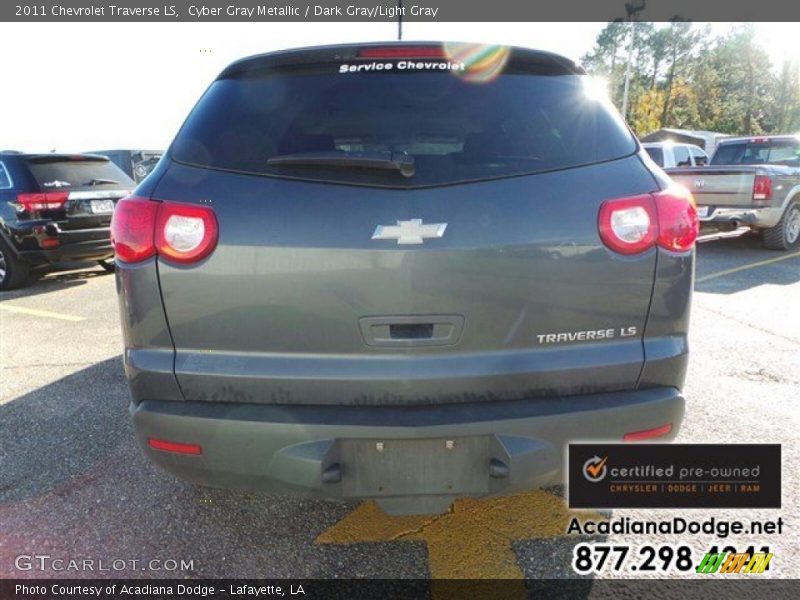 Cyber Gray Metallic / Dark Gray/Light Gray 2011 Chevrolet Traverse LS
