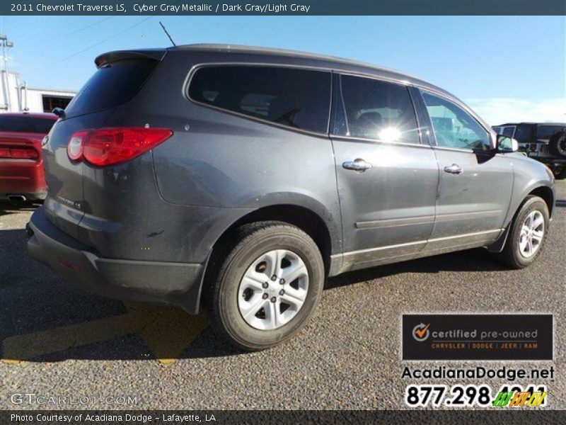 Cyber Gray Metallic / Dark Gray/Light Gray 2011 Chevrolet Traverse LS