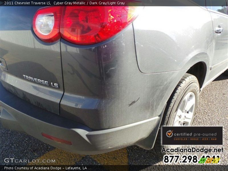 Cyber Gray Metallic / Dark Gray/Light Gray 2011 Chevrolet Traverse LS