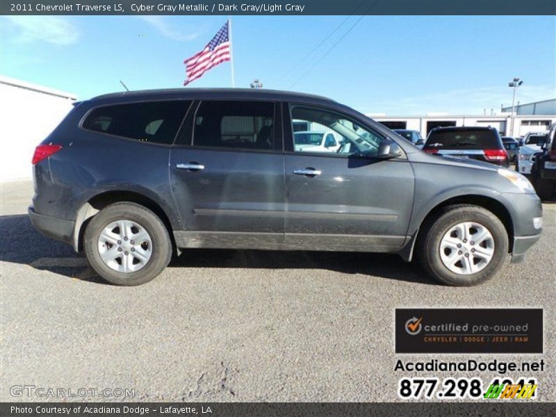 Cyber Gray Metallic / Dark Gray/Light Gray 2011 Chevrolet Traverse LS
