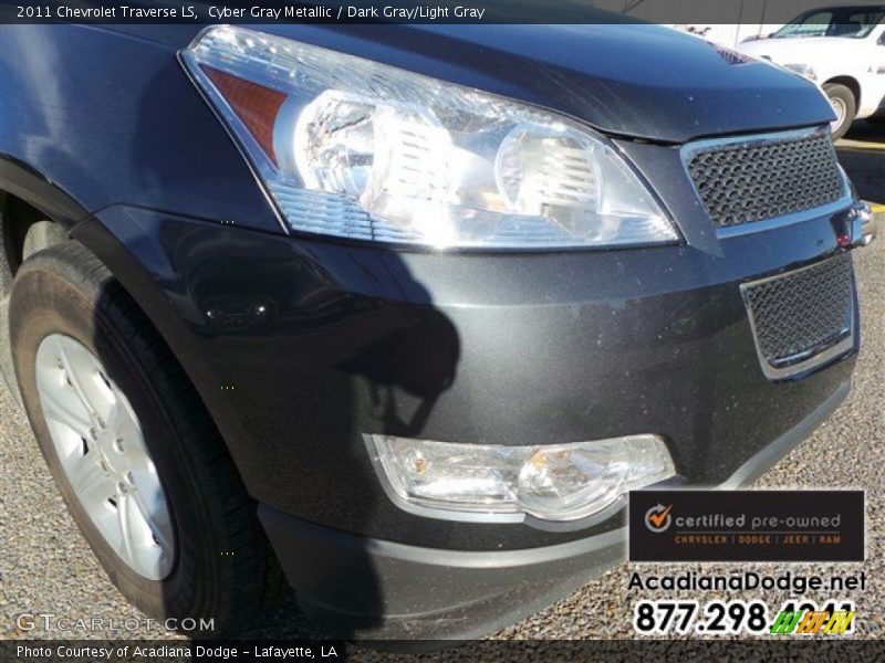 Cyber Gray Metallic / Dark Gray/Light Gray 2011 Chevrolet Traverse LS