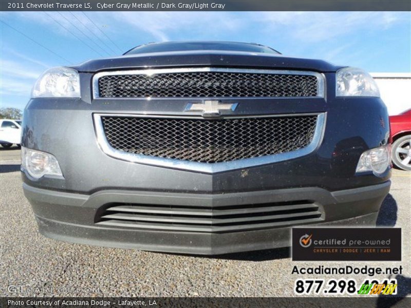 Cyber Gray Metallic / Dark Gray/Light Gray 2011 Chevrolet Traverse LS