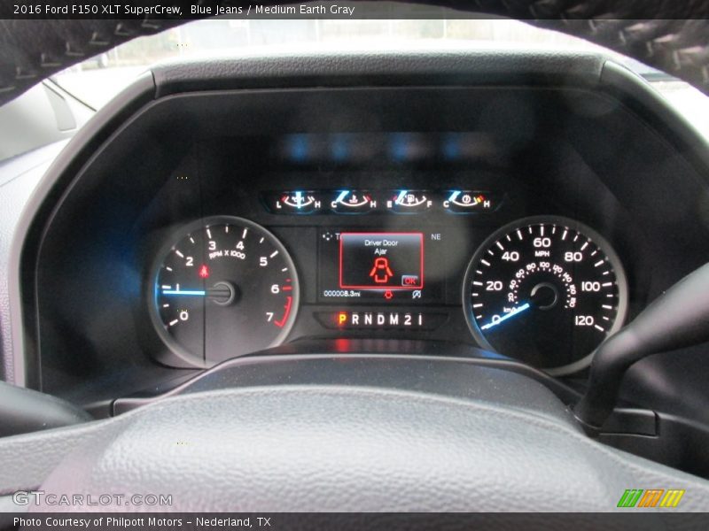 Blue Jeans / Medium Earth Gray 2016 Ford F150 XLT SuperCrew