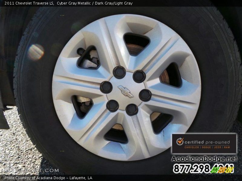 Cyber Gray Metallic / Dark Gray/Light Gray 2011 Chevrolet Traverse LS