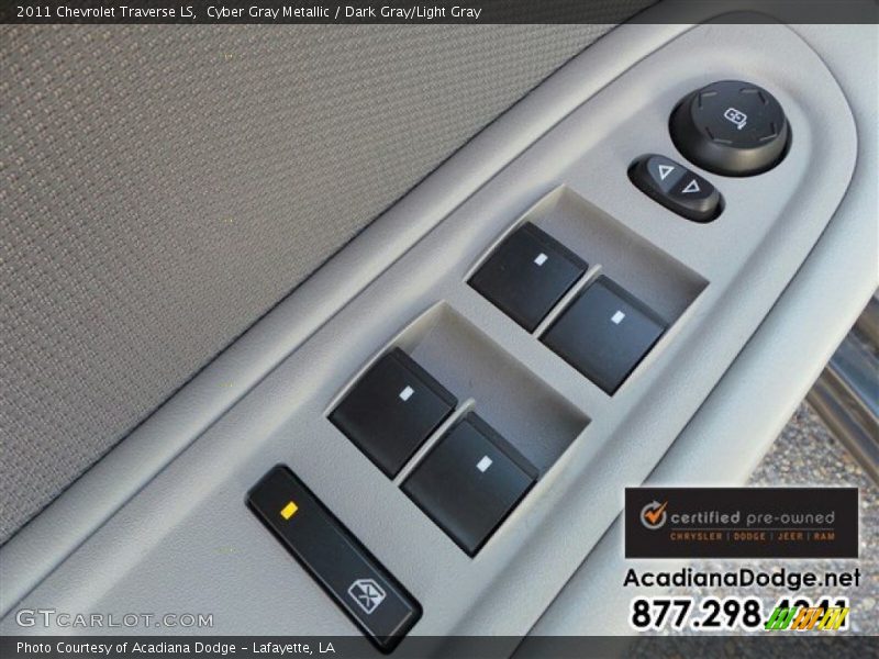 Cyber Gray Metallic / Dark Gray/Light Gray 2011 Chevrolet Traverse LS