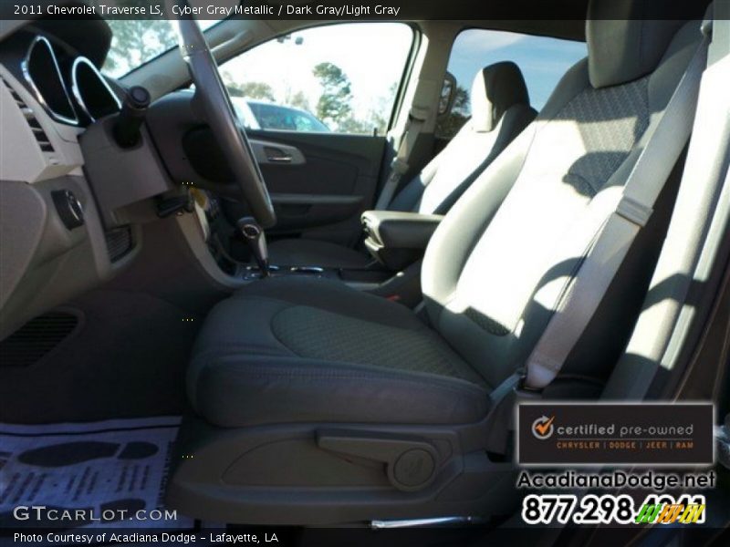 Cyber Gray Metallic / Dark Gray/Light Gray 2011 Chevrolet Traverse LS