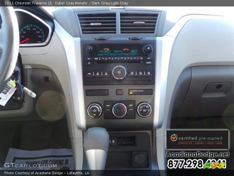 Cyber Gray Metallic / Dark Gray/Light Gray 2011 Chevrolet Traverse LS